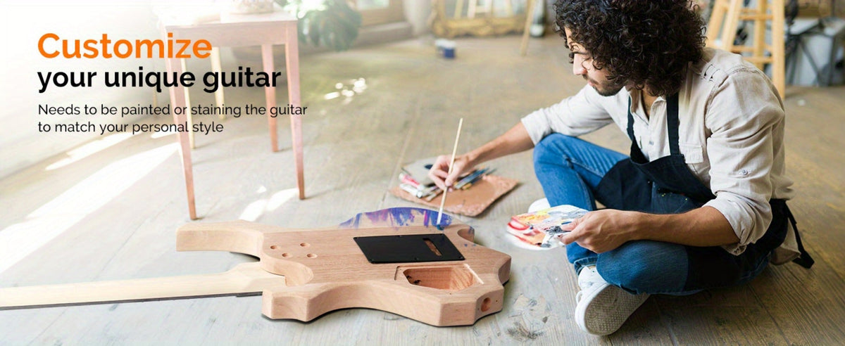 Electric Guitar, Glarry, DIY, Kit for Lessons and Practice for Home Practice, Rehearsal detail image - detail view 15