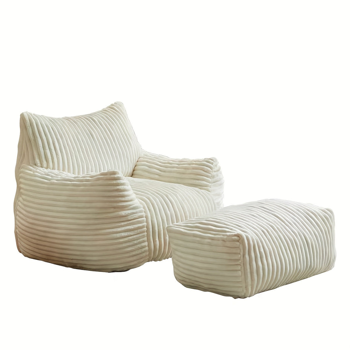 Bean Bag Chair shown in the Off White option