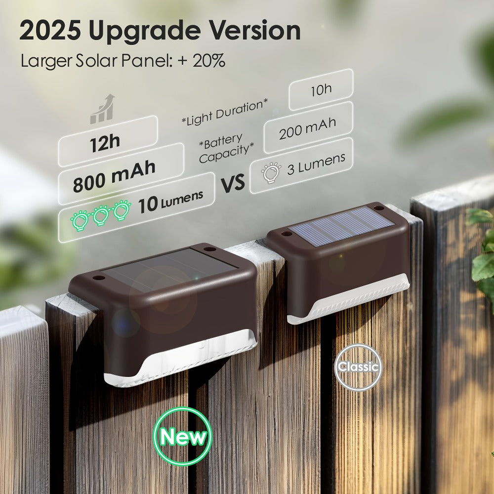 Solar Deck Lights Outdoor 20/30 Pack IP44 Waterproof Warm White LED Step Lights for Stairs Fence Patio Garden Pathway Courtyard Landscape Decoration - Black White Brown Available