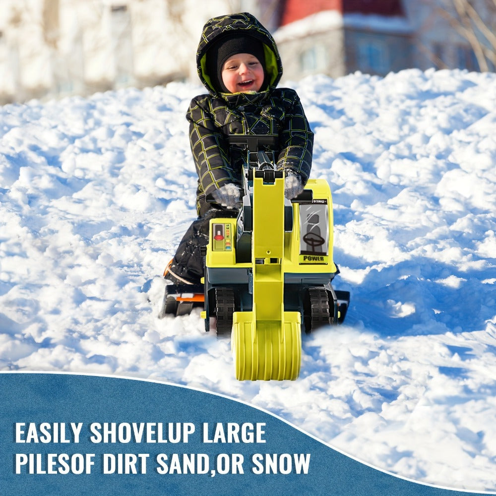 Ride-On Excavator Toy with Working Scoop for Beach and Sandbox Play