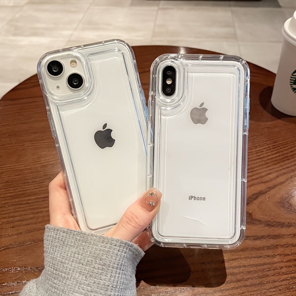 5-Pack Clear Shockproof iPhone Case Bundle Transparent Anti-Drop TPU Cover for iPhone 16 15 14 13 12 11 X XS Pro Max Plus – Value Pack for Family Men Women Kids Seniors