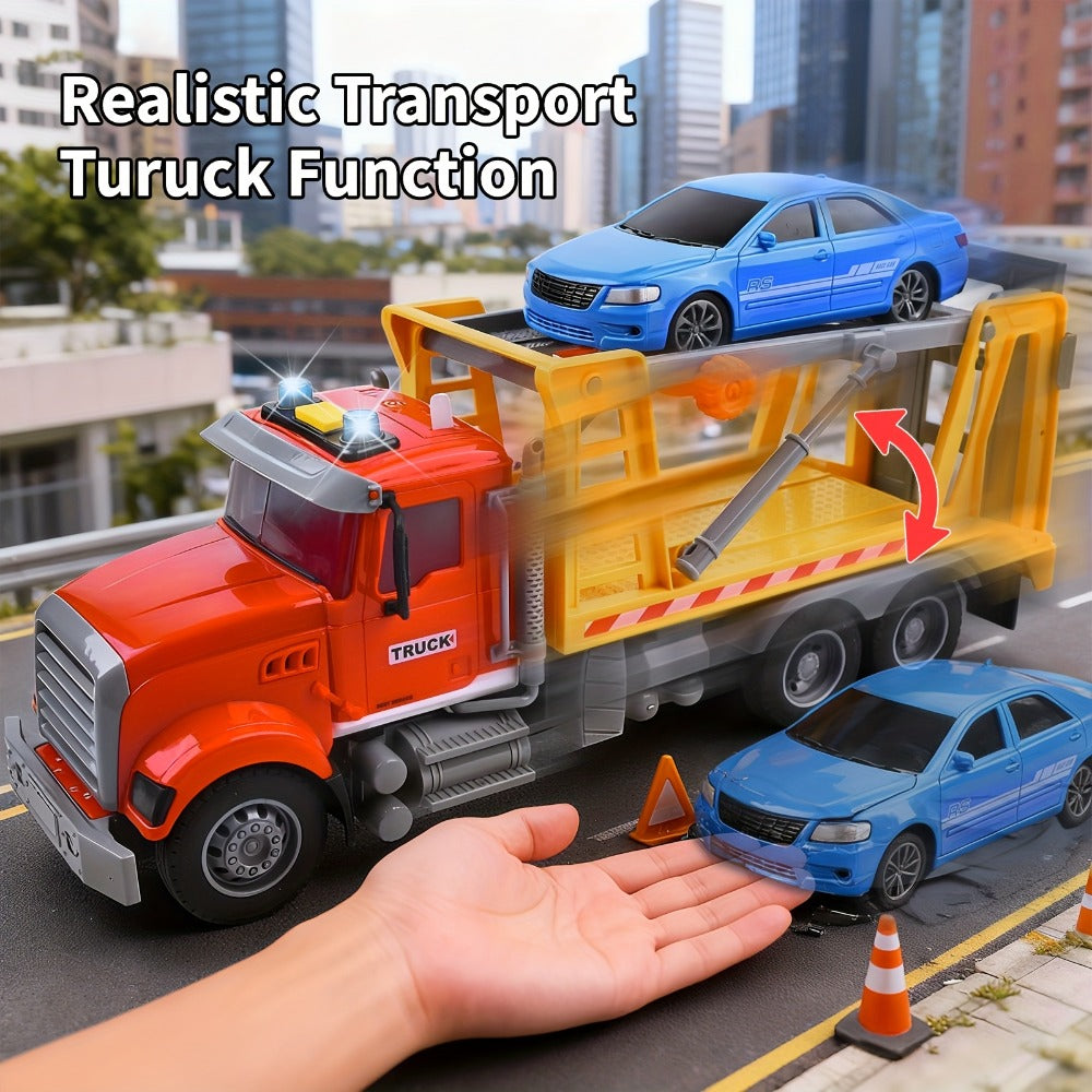 Toy Tow Truck and Crane Models for Vehicle-Themed Pretend Play