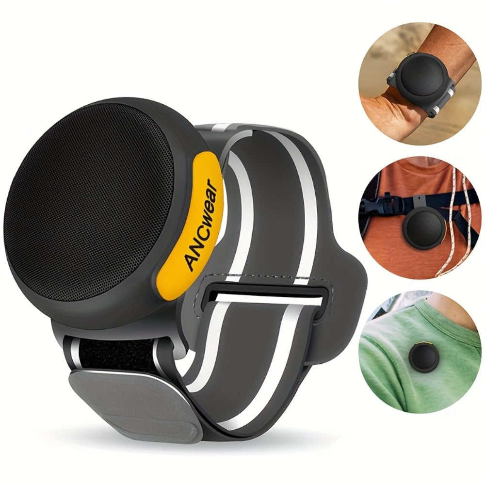 Clip-On Wearable Bluetooth Speaker with TWS Dual Pairing, Ancwear Portable Outdoor Speaker for Cycling Hiking Running Motorcycling, Stereo Surround Sound, Multiple Colors