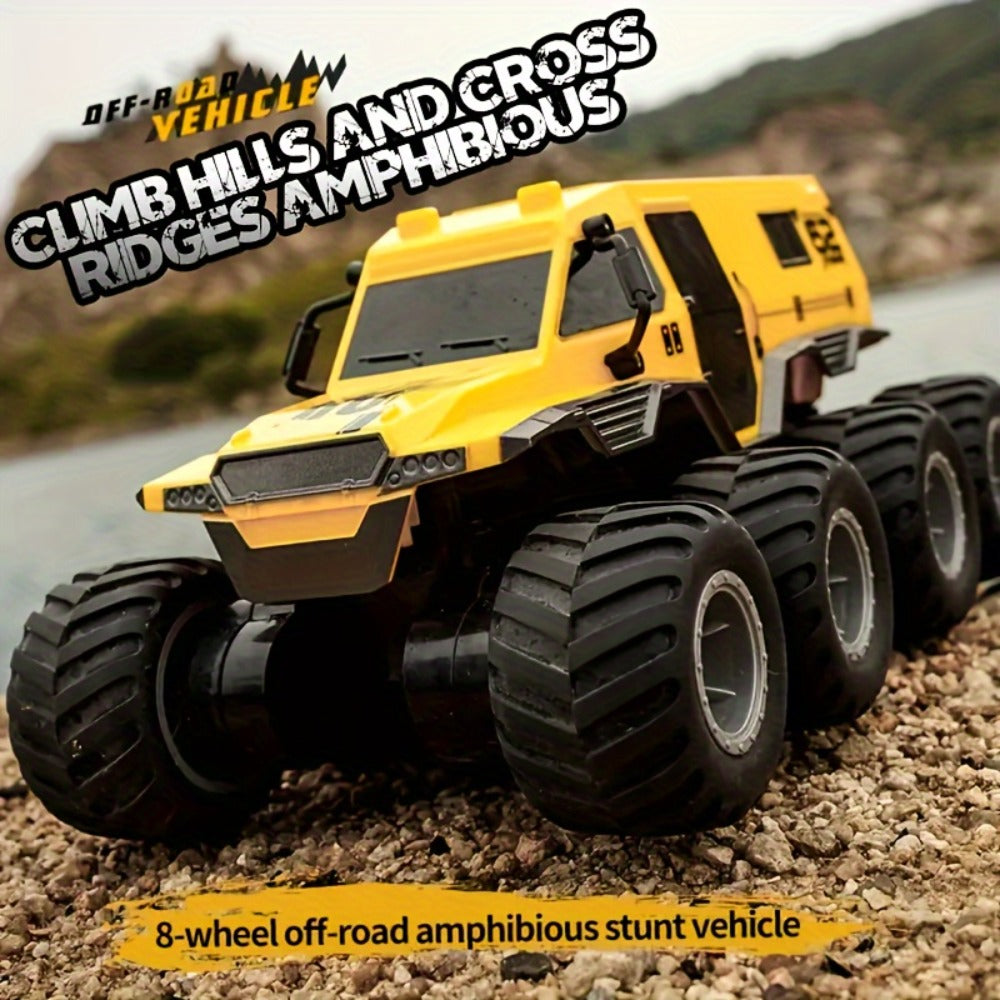 8-Wheel 4-Motor Amphibious RC Armored Truck for Land and Water