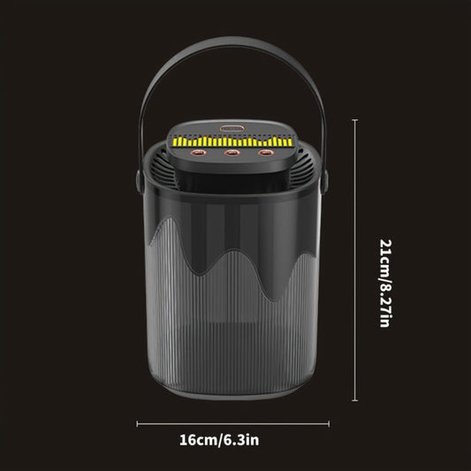 Desktop Cool Mist Humidifier with 3L Tank, Three Adjustable Nozzles and LED Night Light, Black