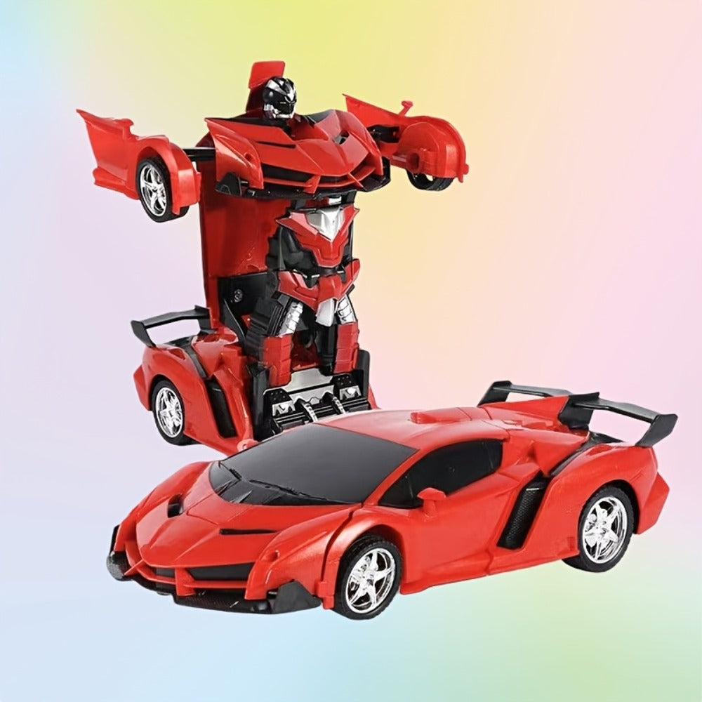 Transforming RC Robot Car, 2.4GHz One-Button Stunt Toy