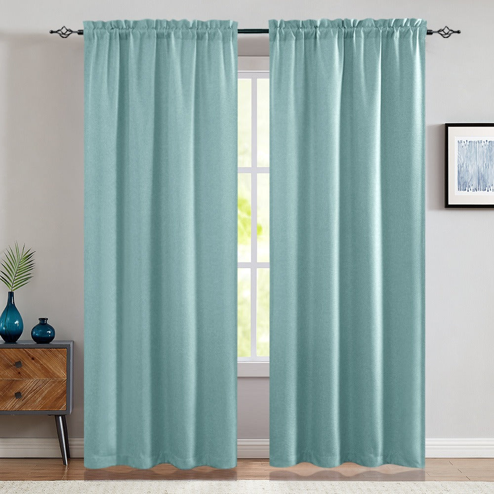 Blackout Curtains 80% Light Blocking – 2 Panels Thermal Insulated Linen Textured Rod Pocket Window Drapes for Bedroom, Living Room & Kitchen Privacy