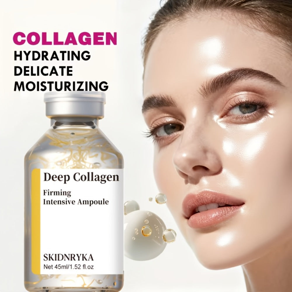 Collagen Serum with Niacinamide & Hyaluronic Acid, Deep Hydration Firming Plumping Skin Tightening Face Serum for All Skin Types, Brightening Even Skin Tone Anti-Aging Essence – 2pcs x 1.52oz