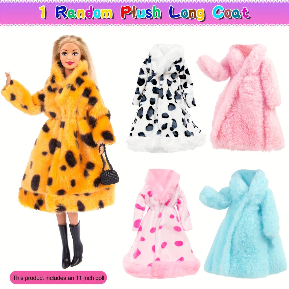11.5-Inch Fashion Doll Set with 16 Outfits, Shoes and Accessories