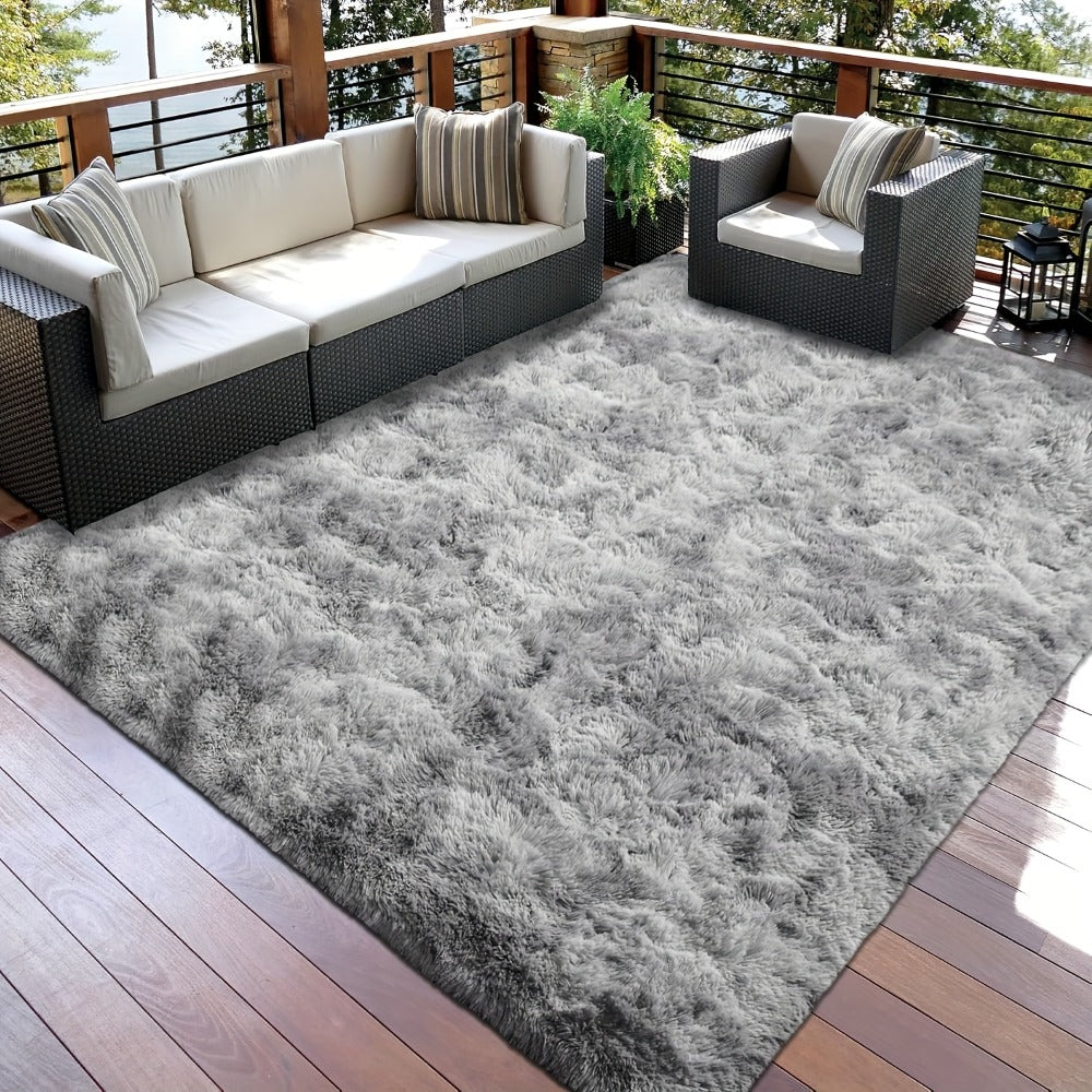 Tie-Dye Shaggy Fluffy Area Rug Non-Slip Machine Washable – Soft Plush Fuzzy Carpet for Bedroom, Living Room, Hallway & Dorm – 6 Colors, 4 Sizes: 2x6, 3x5, 6x9, 8x10 Ft