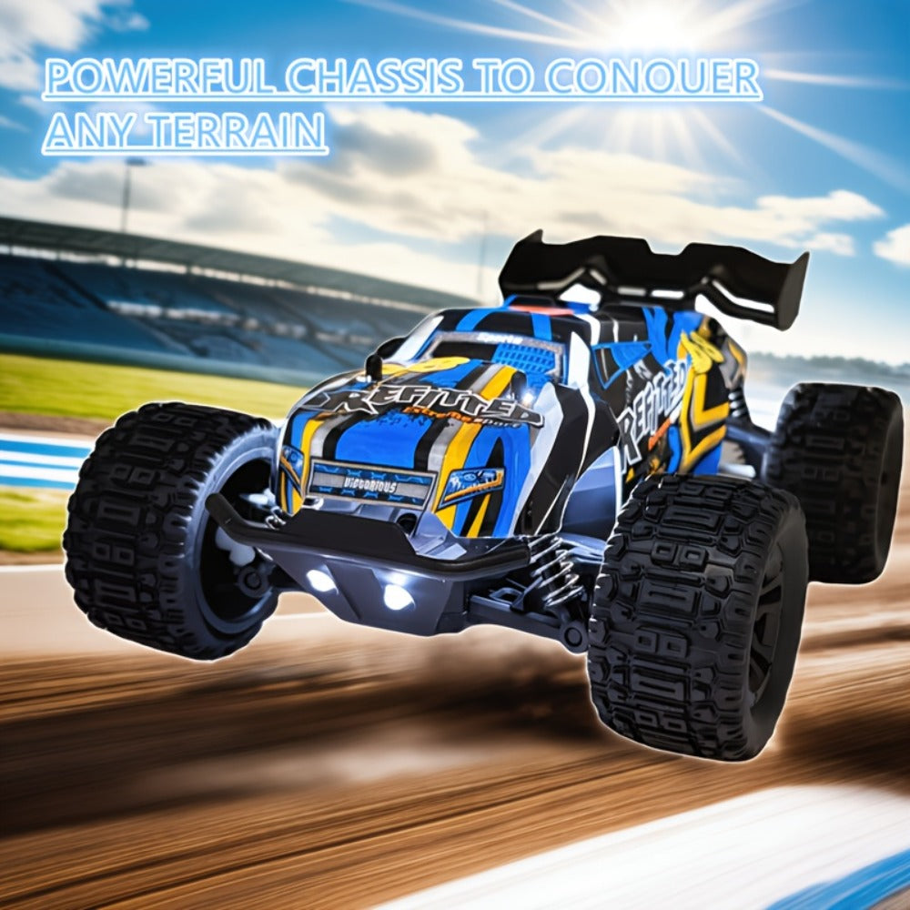 RC Off-Road Car 1:18 Scale 4WD, 35+ KM/H Hobby Grade 2.4GHz Remote Control Truck, Blue or Red