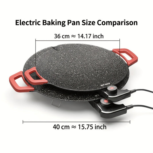 Electric Griddle with Nonstick Surface and Adjustable Temperature, Two Sizes