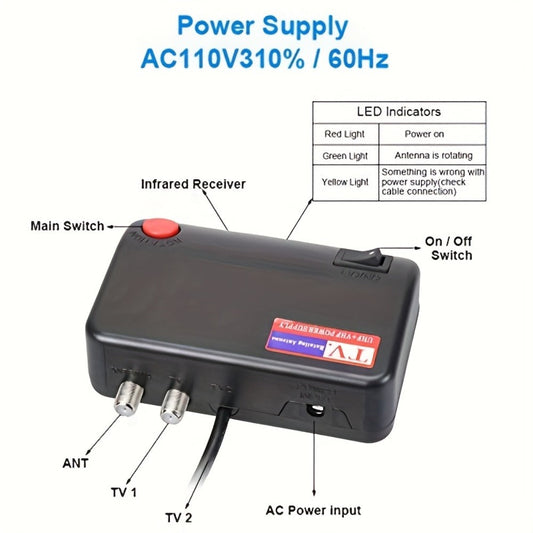 Outdoor TV Antenna with 150-Mile Range, No Pole Required, 4K 1080p HD, VHF UHF, Free Local Channels
