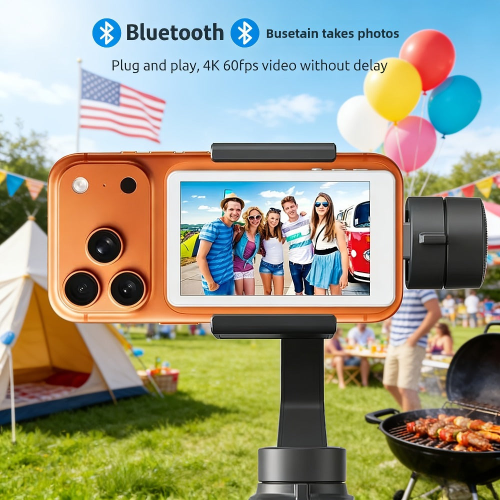 Wireless Selfie Monitor Screen for iPhone Android – 2500mAh Battery, Remote Control, 3-Level Brightness & Wide Screen Mode, Use Phone Rear Camera for Selfie Vlog No-Delay Live Streaming TikTok YouTube