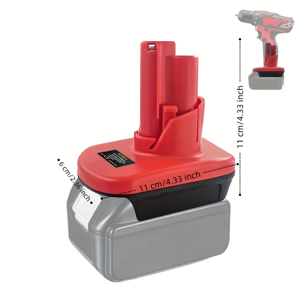 Battery Adapter Converter for Dewalt 20V & 18V Red Tools Li-ion Battery to 12V Power Tool Replacement – Lithium Ion Compatible Adapter