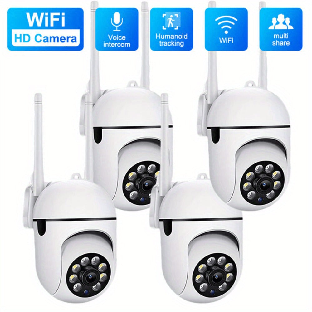PTZ Dome Security Camera 1080P WiFi 2-Pack Outdoor Indoor, AI Auto Tracking, 360° Pan Tilt, Color Night Vision, Motion Alarm – Wireless Surveillance Camera System for Home Business Parking Office