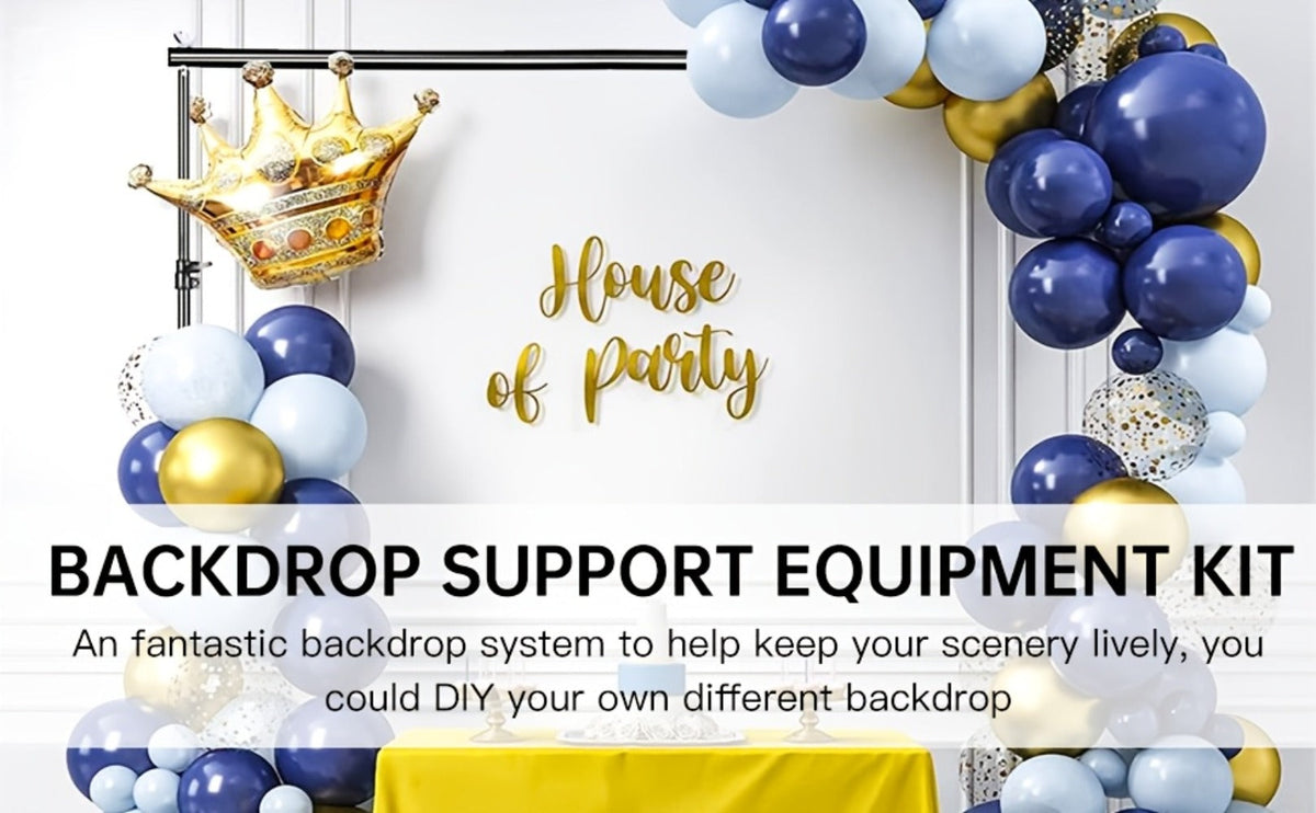10x10ft Heavy Duty Backdrop Stand Kit - Photography Background Support System with 2 Stands, 4 Crossbars, 4 Clamps & Carry Bag for Photo Studio, Video Shoots, Parties & Events