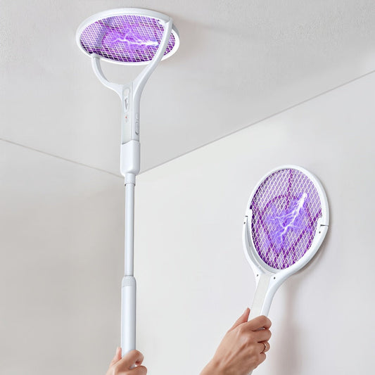 Electric Fly Swatter with 4000V Grid, USB-C Charging and Detachable Head