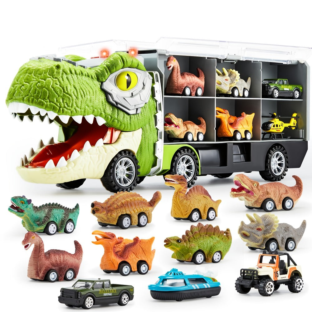 7-in-1 Diecast Construction Truck Toy Set with Excavator and Bulldozer