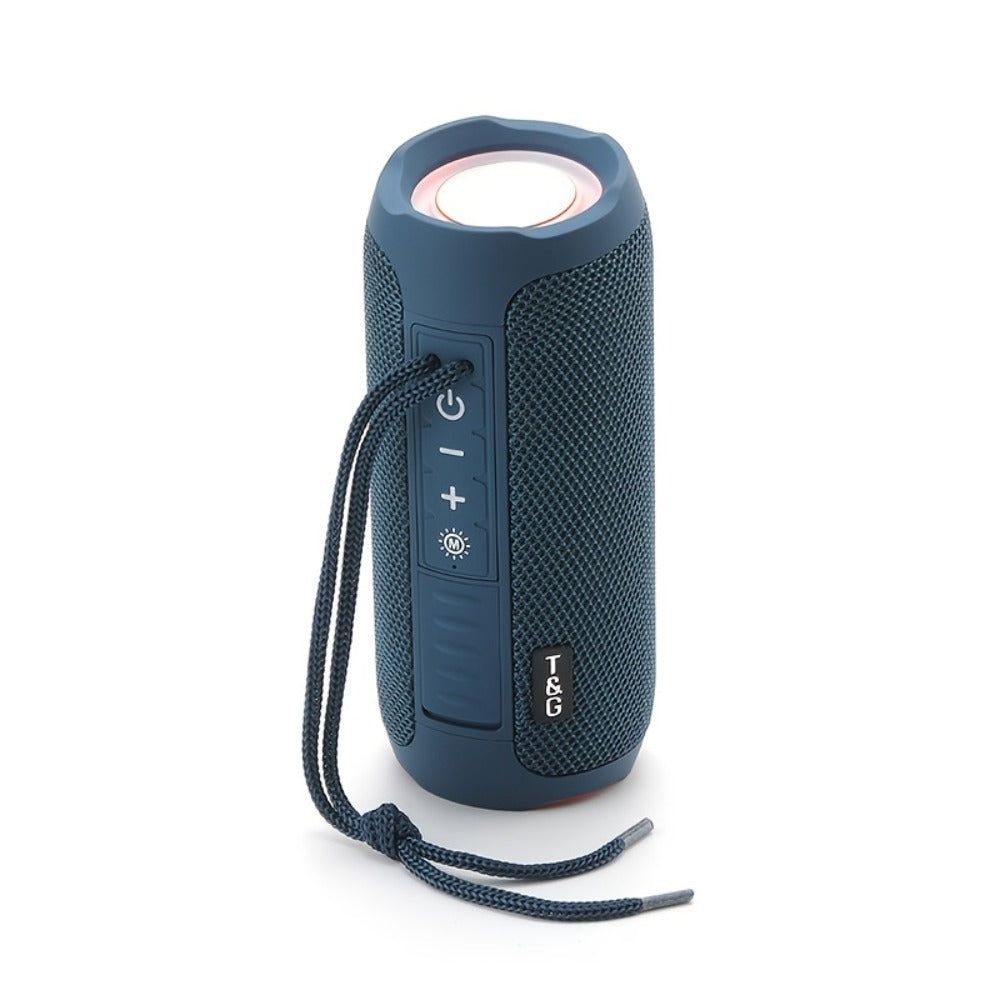 TG227 Portable Bluetooth Speaker with LED Breathing Light, TWS Stereo Sound, USB-C Rechargeable, Wireless Speaker for Outdoor Camping, Hiking, Gatherings