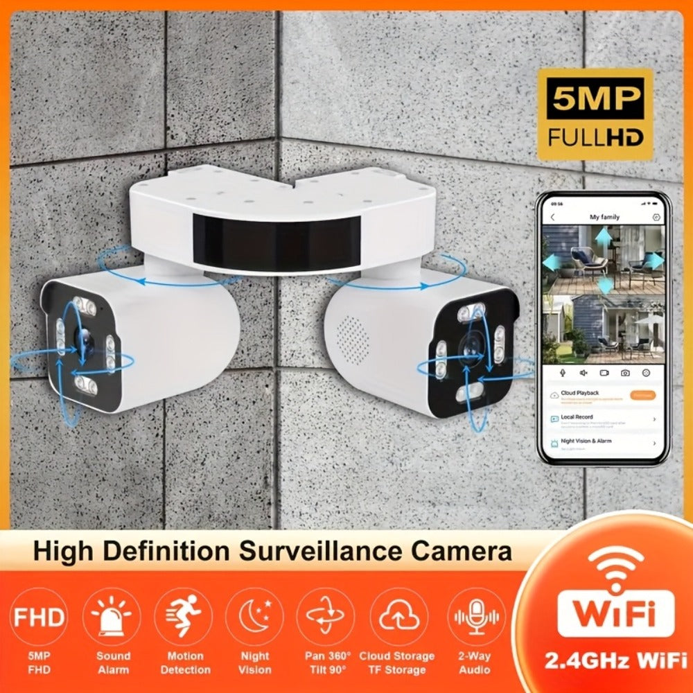 5MP Dual Lens PTZ WiFi Security Camera 360° with AI Motion Detection – Xparkin Full Color Night Vision, Sound & Motion Alerts, Easy Install for Home, Hotel & Commercial Use