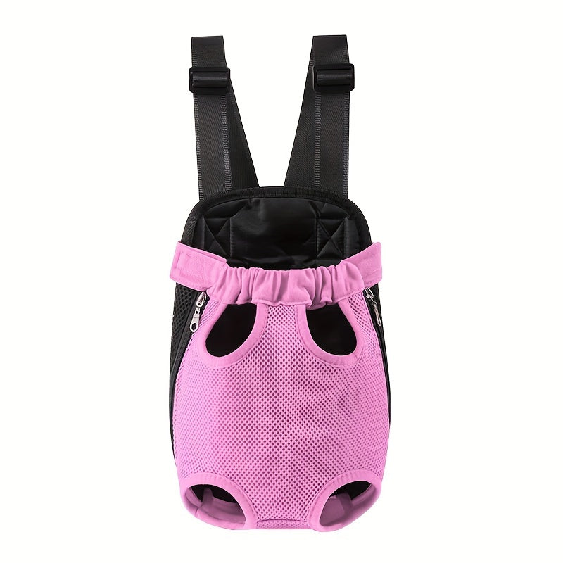 Double Pet Carrier Backpack for Two Cats & Dogs | Breathable Mesh Front Chest Bag for Small Pets, Adjustable Portable Dual Carrier for Outdoor Travel Hiking, 5 Colors S/M/L/XL Sizes