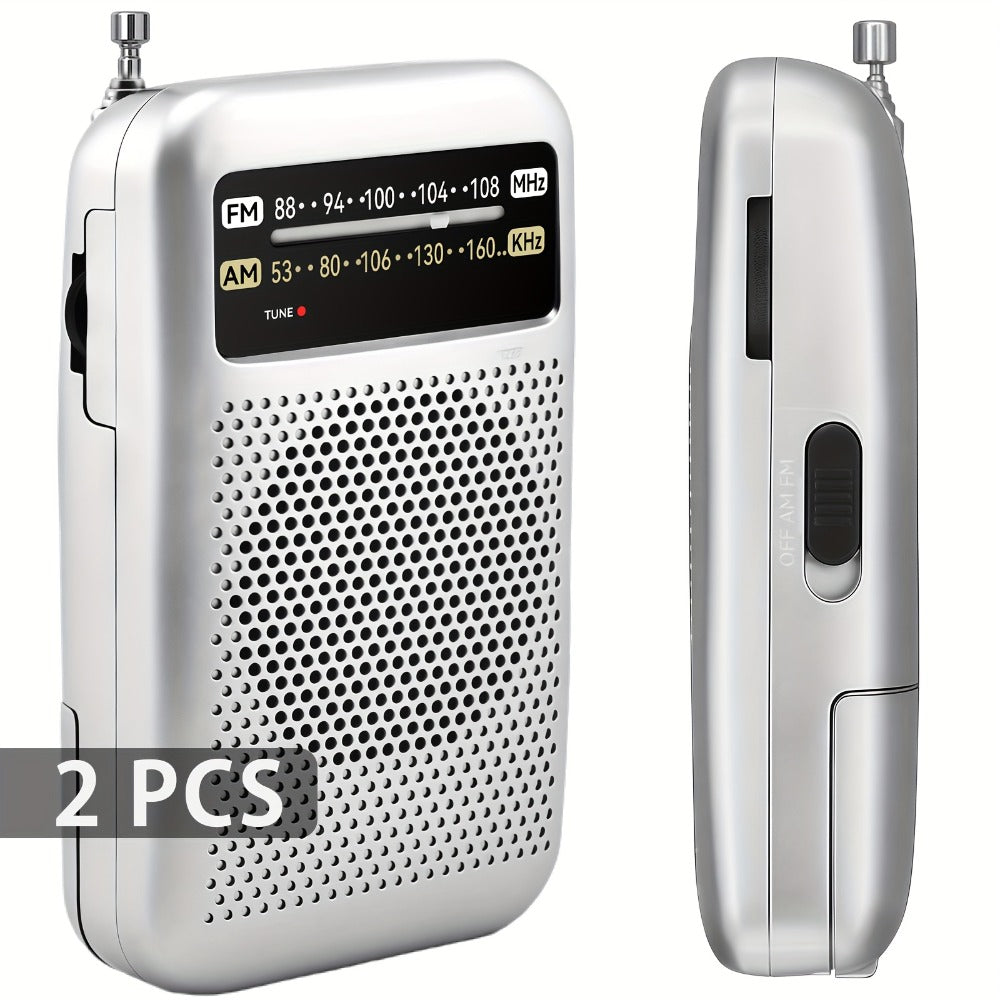 Qoosea Portable AM FM Radio with Long-Distance Reception, Handheld Transistor Radio with Crystal Clear Speaker, Battery Operated 2AA – Compact Emergency Radio for Outdoor, Camping, Travel, Home & Disaster Preparedness