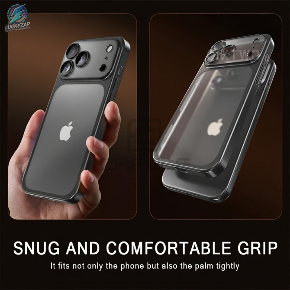Matte Frosted Clear iPhone Case with Wireless Charging & Shockproof Lens Film for iPhone 17 16 15 14 13 12 Air Pro Max Plus – Anti-Fingerprint Slim Transparent Back Cover