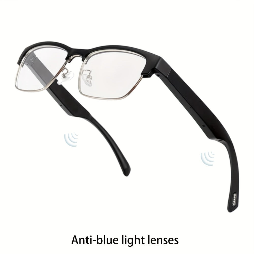 AI Smart Glasses with GPT Voice Assistant & Real-Time Translation 160+ Languages – Photochromic Lenses, Anti-Blue Light, Built-in Speaker & Mic, Unisex Wearable Tech Eyewear