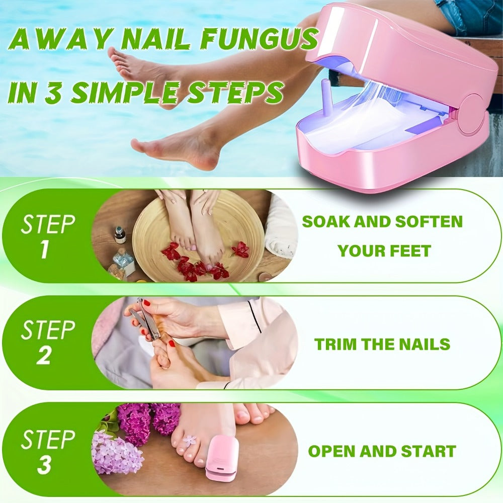 Nail Fungus Laser Treatment Device – FDA Cleared Anti-Fungal Laser for Toenail & Fingernail Fungal Infections, 7-Minute Home Treatment