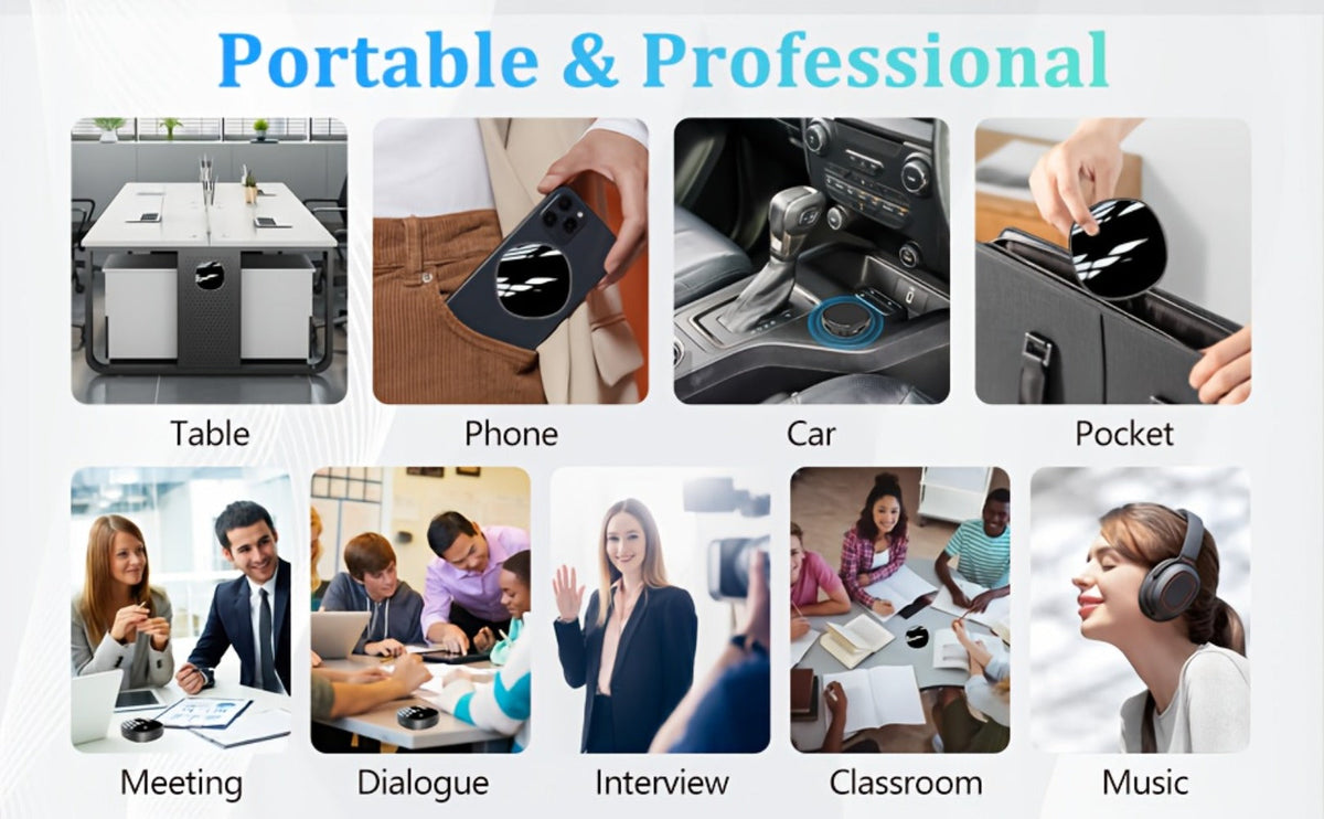 Voice Activated Recorder 64GB with AI Noise Reduction, Magnetic Digital Voice Recorder HD 3072kbps, 4000H Storage 100H Battery, Playback, 360° Mic, for Car Lectures Meetings Interviews