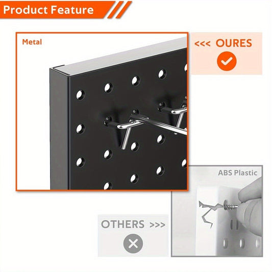 Metal Pegboard Wall Panels for Garage and Workshop Tool Storage, Steel, 2 or 4 Pack