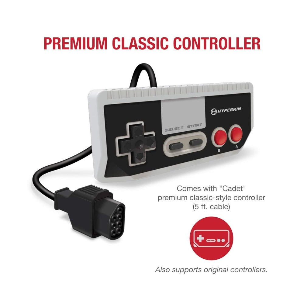Hyperkin RetroN 1 AV Gaming Console for NES – Play Original NES Cartridges on Modern TVs, Retro 8-Bit Nintendo Entertainment System Clone, Gray, Compatible with NES Controllers & Games