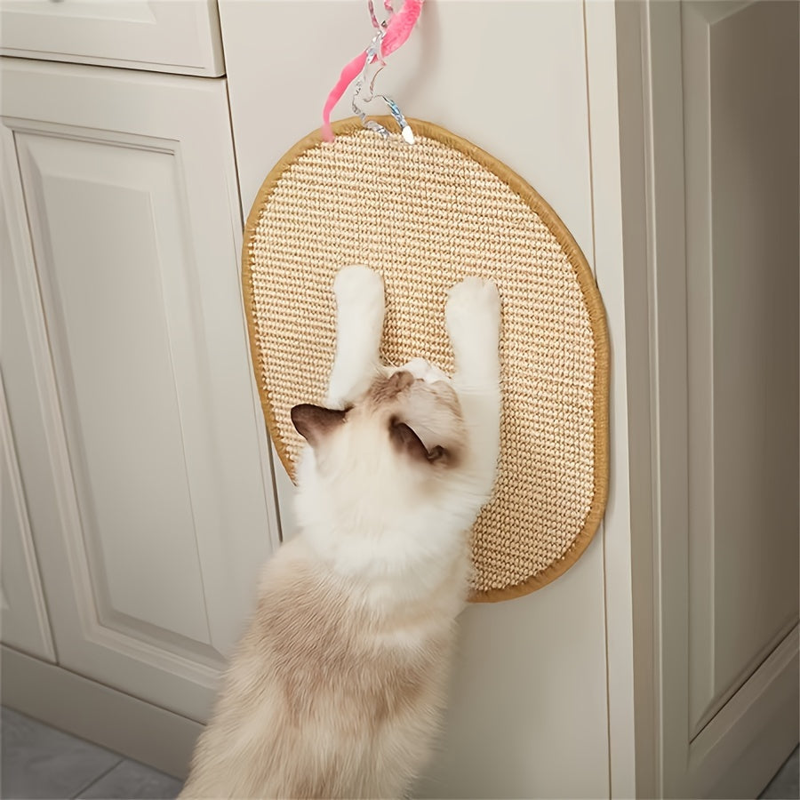Cactus Cat Scratching Mat – Natural Sisal Rope Claw Sharpening Board for Indoor & Outdoor Use | Mess-Free Design | Cat Lover Gift
