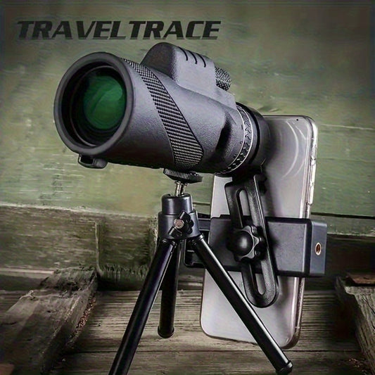 Monocular Telescope 10x42 with Smartphone Adapter & FMC Optics for Bird Watching