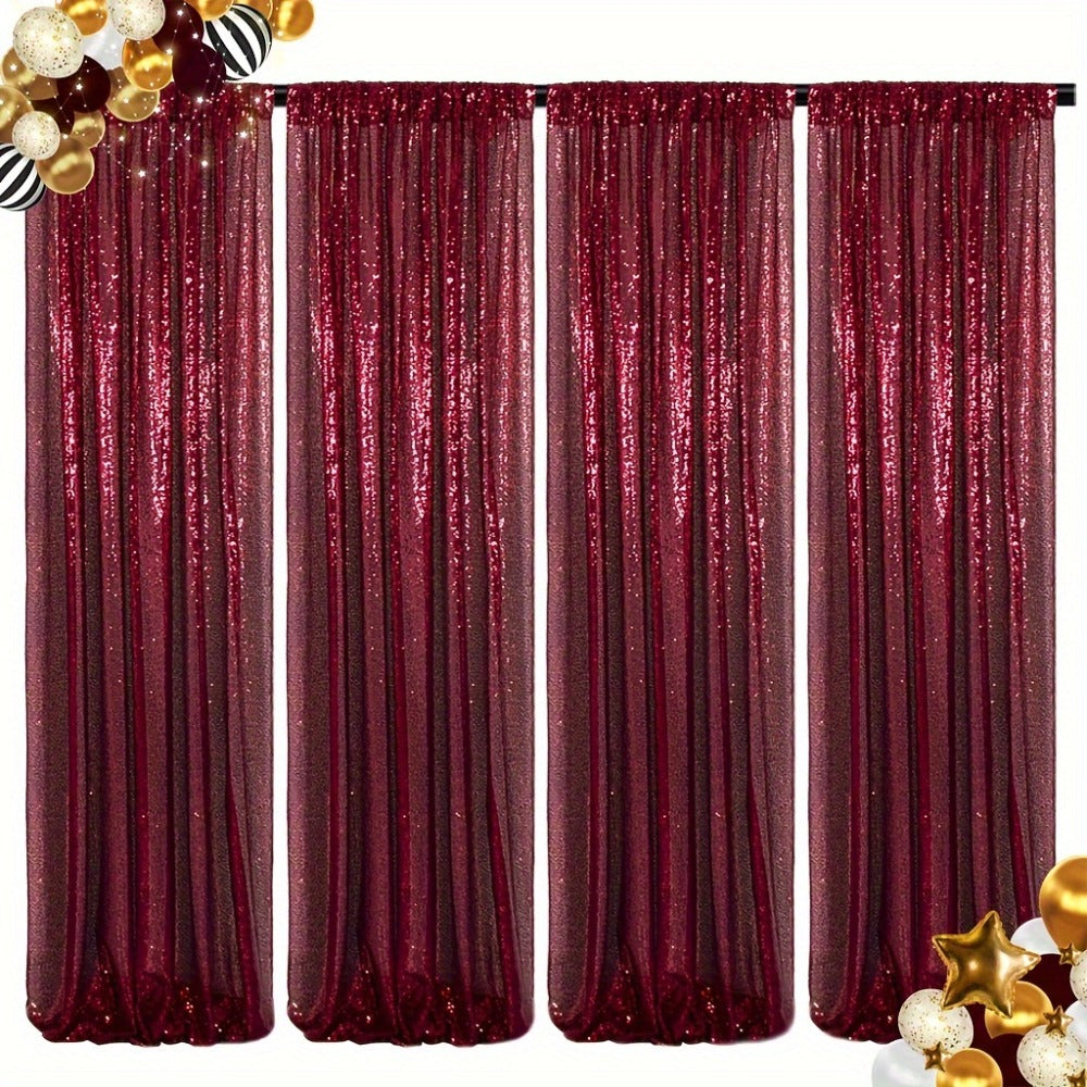 Sequin Backdrop Curtains 2FTx8FT Glitter Photography Background Panels for Party Wedding Birthday Stage Decoration Gold Yellow Shimmer Curtain Set 4 6 10 Panels Available