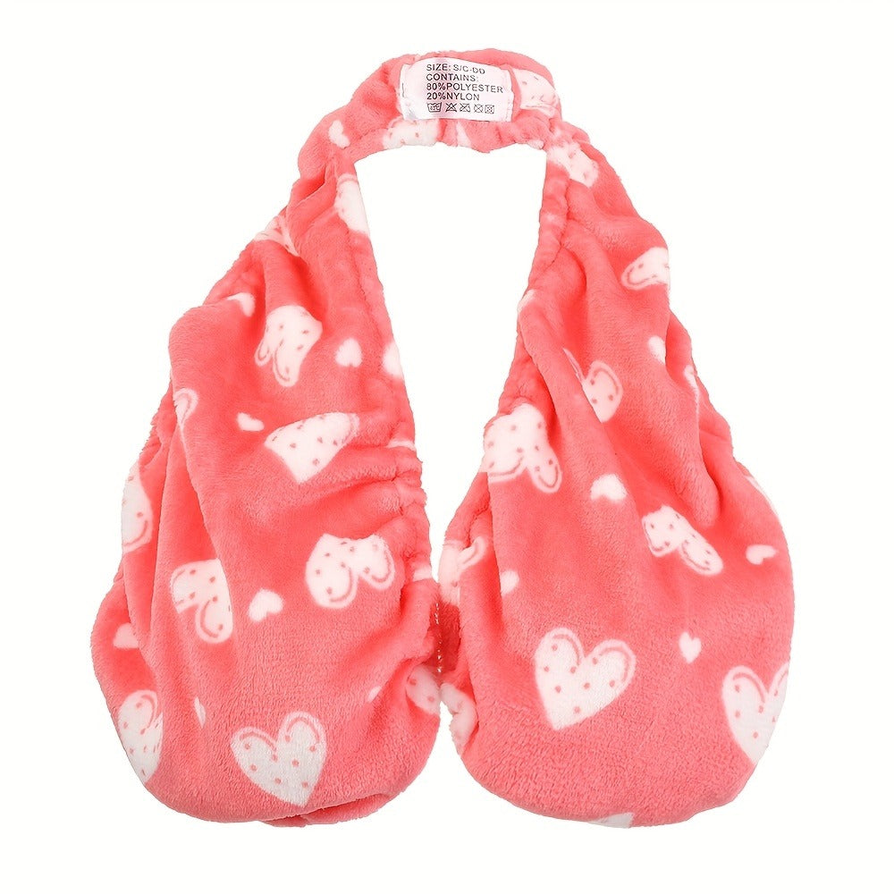 Towel Bra Wrap Double-Sided Coral Fleece 450GSM Absorbent Soft Warm Strapless Hanging Neck Chest Wrap for Beach Sports Daily Wear Feeding Women S M L Black Pink White Red Blue Green Purple