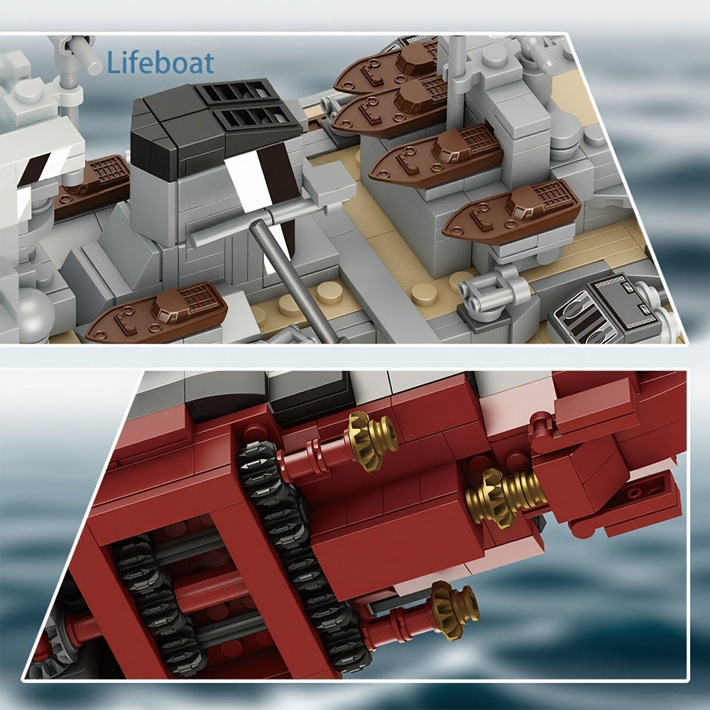 2081-Piece Battleship Building Block Model 4201 for Display