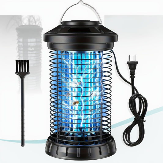 Portable Bug Zapper with 4200V Electric Grid and UV Attraction Light, Black