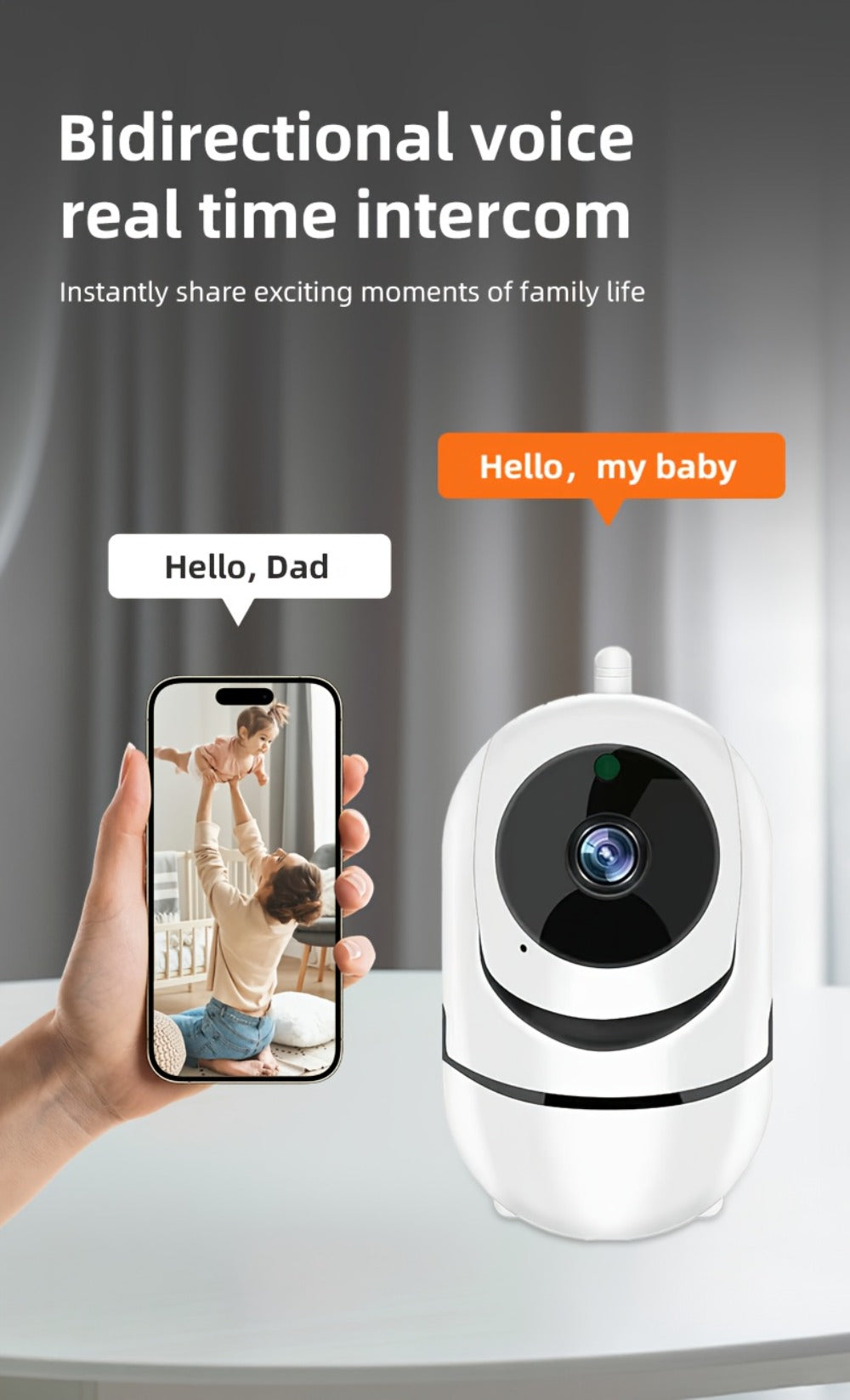 1080P Indoor Security Camera WiFi with Night Vision & Motion Detection – Two-Way Audio, Remote Viewing, Baby Monitor, Pet Cam, Home Surveillance Camera No Subscription