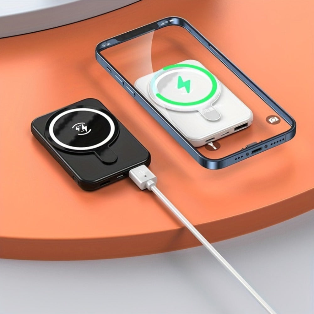 Ultra-Thin MagSafe Compatible Power Bank 12900mAh – Magnetic Wireless Portable Charger, 20W Wired Fast Charging Battery Pack with USB-C Cable for iPhone 17 16 15 14 13 12 Samsung Android