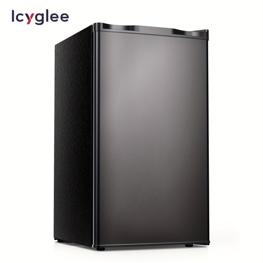 Mini Fridge with Freezer, 7-Position Thermostat, Reversible Door & Adjustable Feet