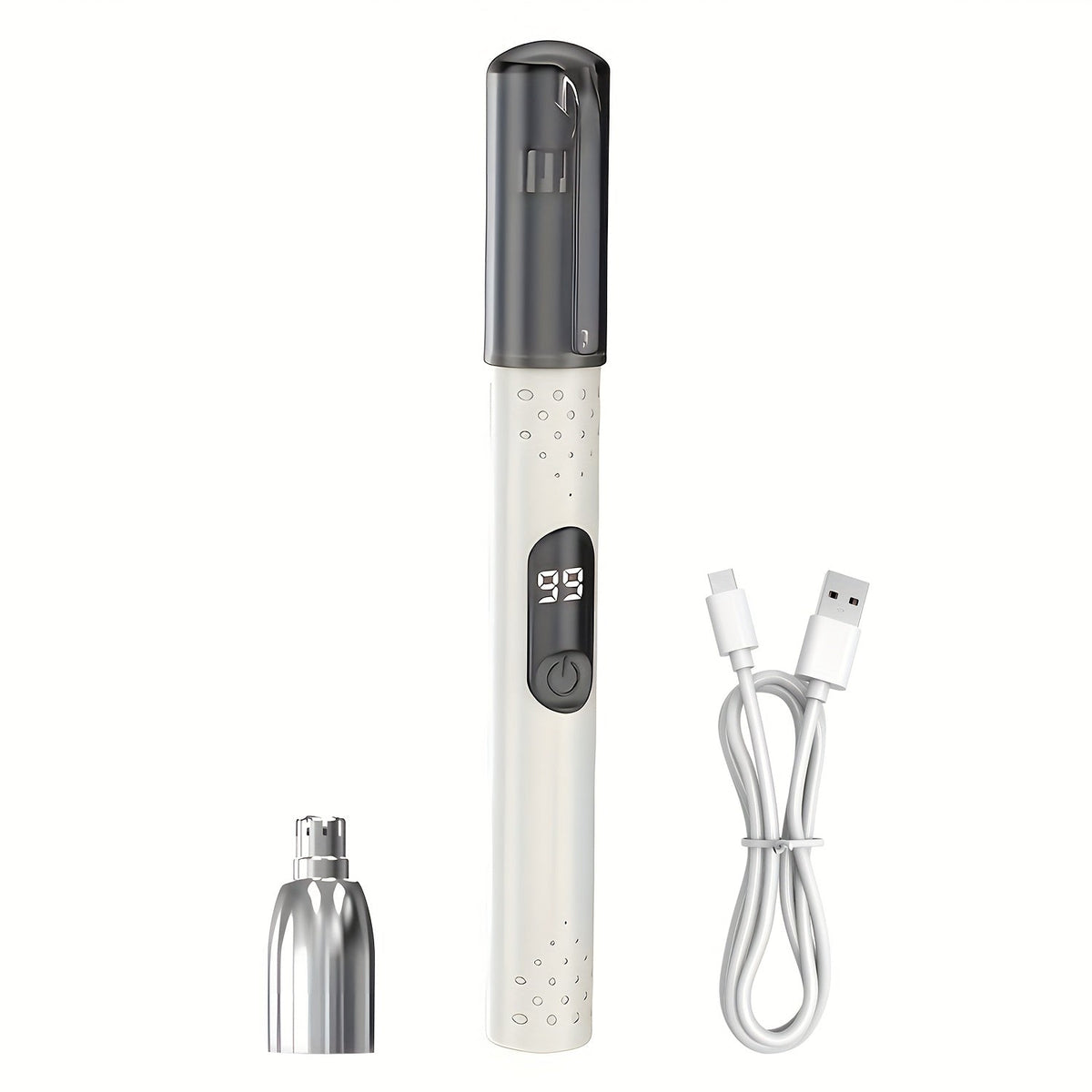 Nose Hair Trimmer Electric – USB Rechargeable Stainless Steel Unisex Trimmer for Nose, Ear & Eyebrow Hair, No-Pull Painless Cutting, Portable Stylish Design for Men & Women