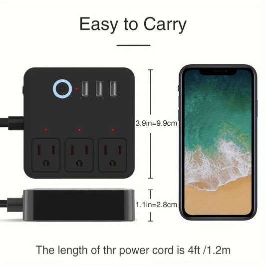 Smart Power Strip WiFi with 3 Individually Controlled Outlets & 3 USB Ports, No Hub