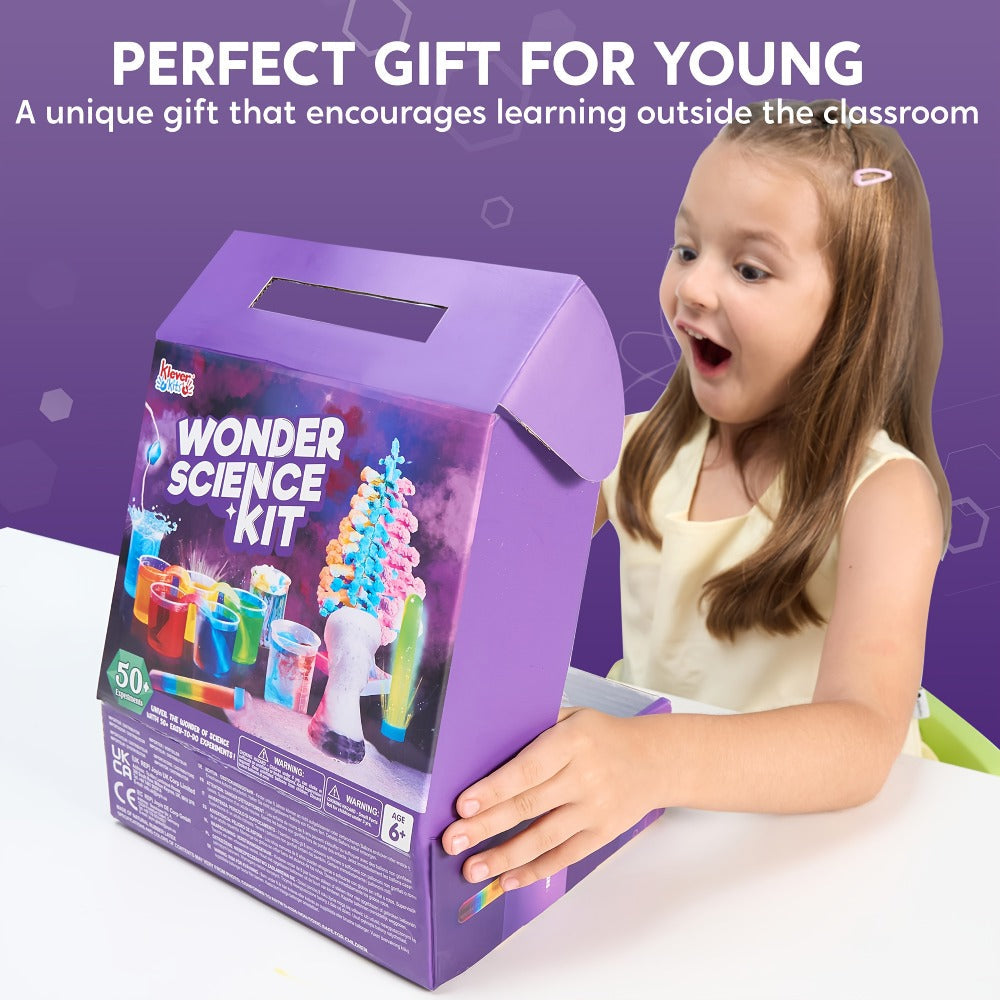 STEM Science Kit for Kids 50+ Experiments — Crystal Tree Growing Kit, Lava Lamp, Volcano Chemistry Set, Educational Science Toy Gift for Boys Girls Ages 6-12, Birthday Christmas Homeschool