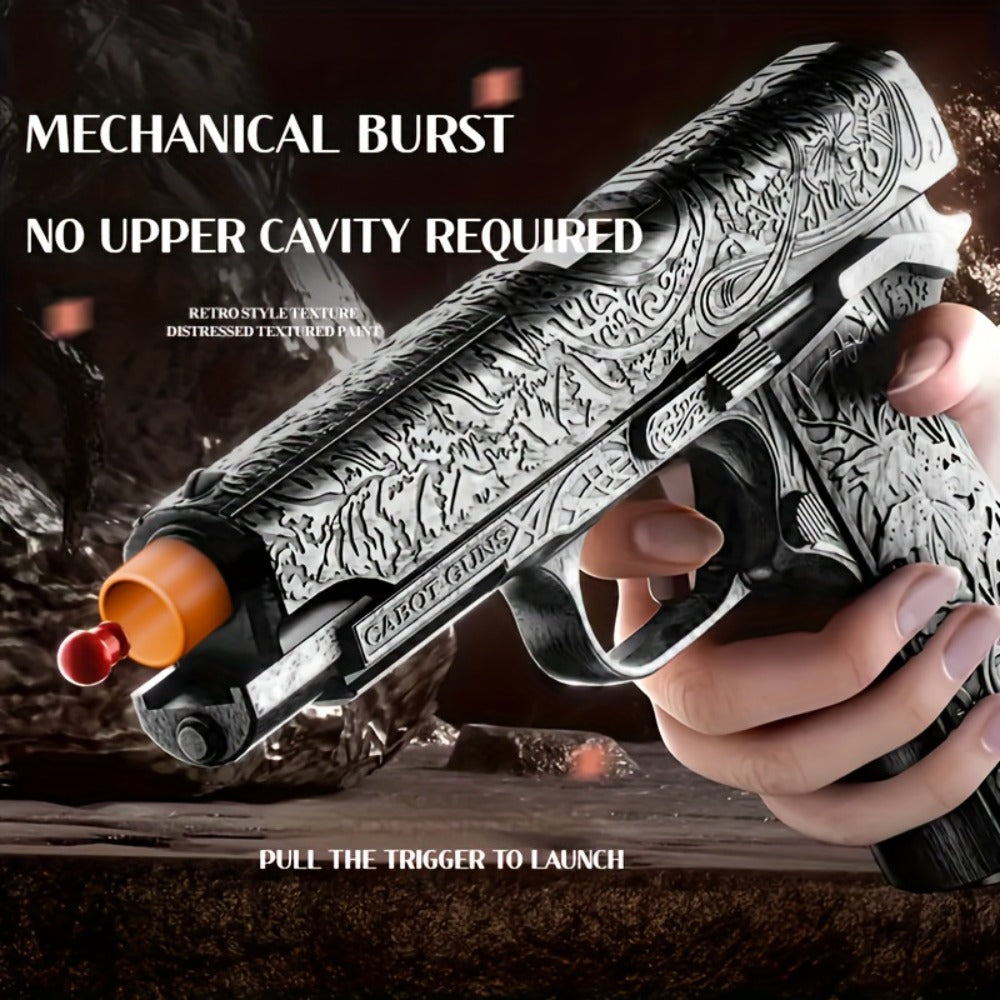 Soft Bullet Toy Gun Pistol with 120 Bullets 12 Shells & 2 Magazines – Hollow Hanging Foam Blaster for Kids Boys Girls Ages 6+, Outdoor Shooting Game Birthday Halloween Christmas Gift Pink or Khaki