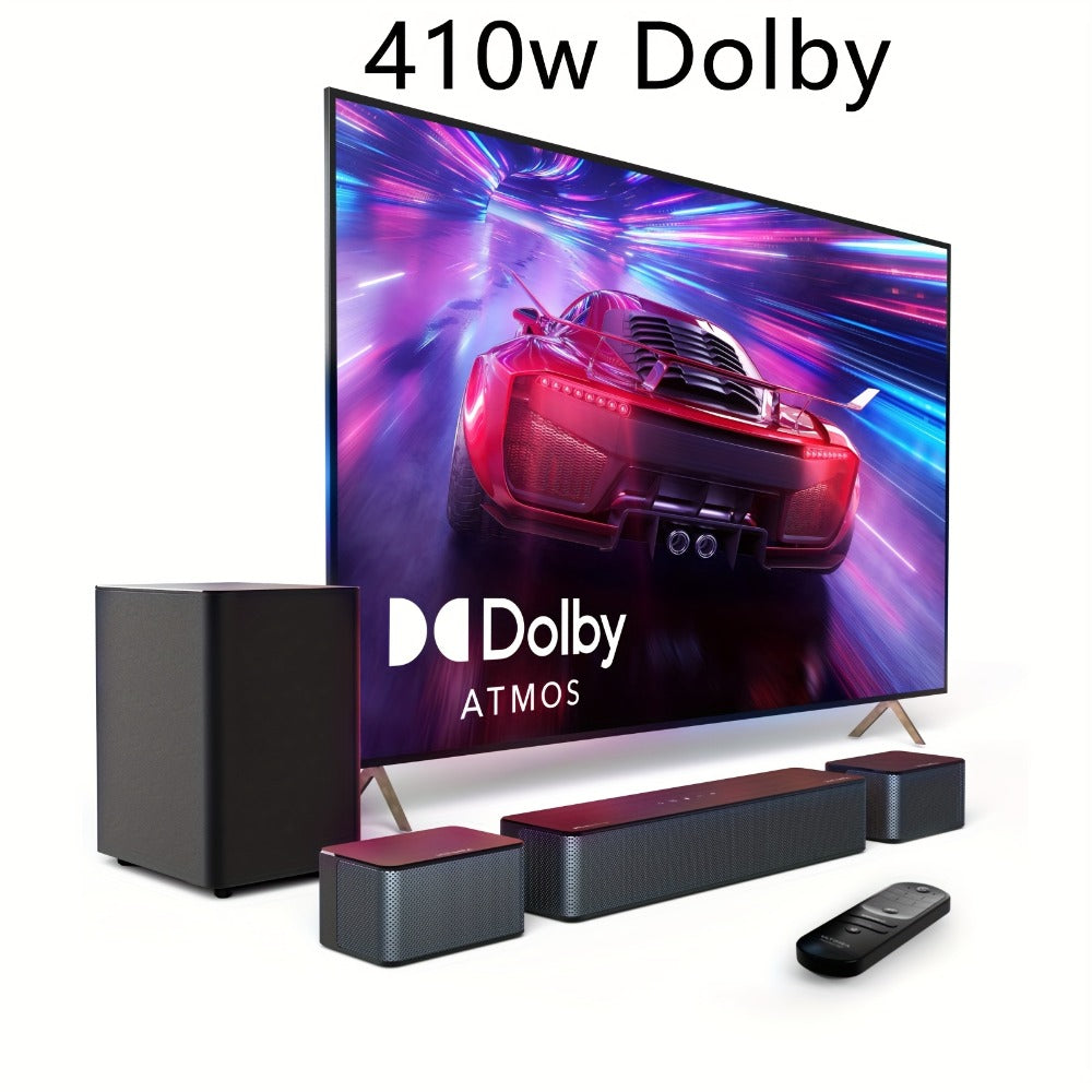 ULTIMEA 5.1 Channel Soundbar with Subwoofer & Adjustable Rear Surround Speakers, BASSMX Deep Bass Technology, SurroundX Algorithm, Movie Dialogue Music Modes, Remote Control – Home Theater Sound System for Smart TV (320W / 410W Dolby Atmos)