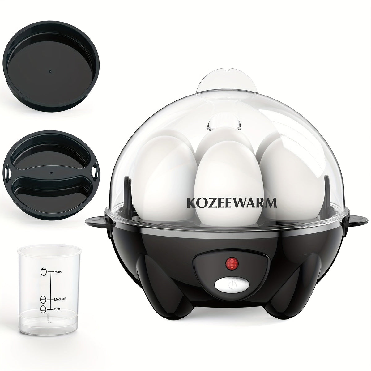 Electric Egg Boiler & Cooker with Auto Shut-Off – Single & Double Layer, Multi-Function for Hard Boiled, Soft Boiled, Scrambled, Omelette, Steamed Vegetables & Dumplings, 4 Colors