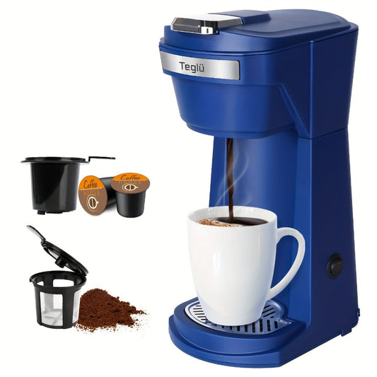 Single-Serve Coffee Maker for K-Cup Pods and Ground Coffee, 6–14oz with One-Button Control