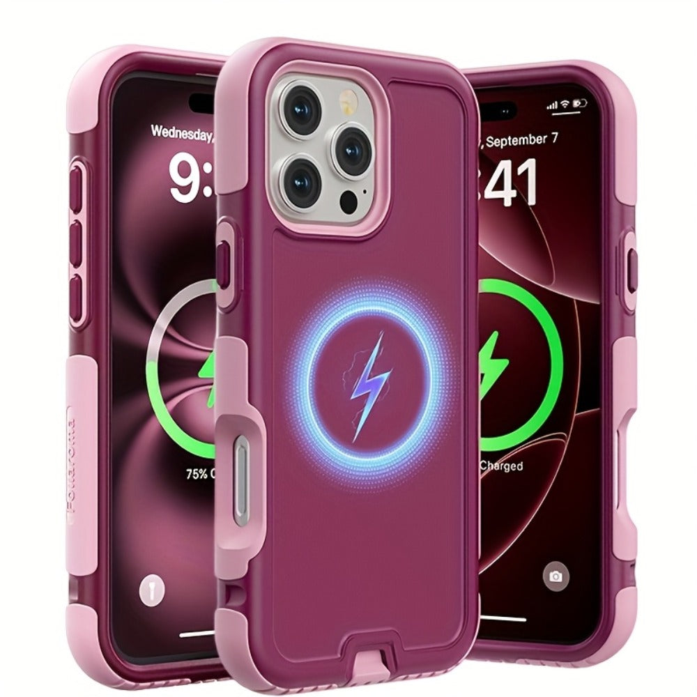 3-Layer Warrior Armor iPhone Case Full Body Shockproof Drop Protection Soft Lining Built-In Dust Plug for iPhone 17 Pro Max 17 Pro 17 Plus 17 16 Pro Max 16 Pro 16 Plus 16 15 Pro Max 15 Pro 15 Plus 15 14 Pro Max 14 Pro 14 Plus 14